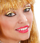 Metallic Gold Eyelashes In Box With Glass Bottle Glue