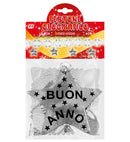 Holographic Silver Buon Anno Garland 3 M