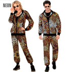 Leopard Animalier Party Fashion Tracksuit  Jacket, Pants 