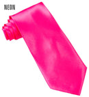 Satin Neon Pink Tie