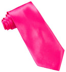 Satin Neon Pink Tie