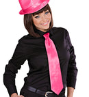 Satin Neon Pink Tie