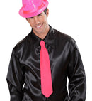 Satin Neon Pink Tie