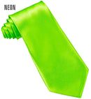 Satin Neon Green Tie