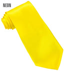 Satin Neon Yellow Tie