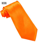 Satin Neon Orange Tie