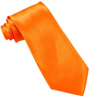 Satin Neon Orange Tie