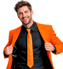 Satin Neon Orange Tie
