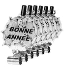 Set Of 6 Silver Bonne Année Sounding Blow-Outs