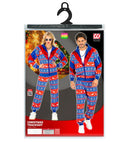 Blue-Red Merry Christmas Party Fashion Tracksuit  Jacket, Pants 