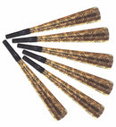 Set Of 6 Gold Bonne Année Sounding Trumpets 25 Cm