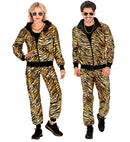 Gold Metallic Animalier Party Fashion Tracksuit  Jacket, Pants 