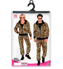 Gold Metallic Animalier Party Fashion Tracksuit  Jacket, Pants 