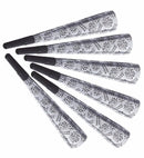 Set Of 6 Silver Bonne Année Sounding Trumpets 25 Cm