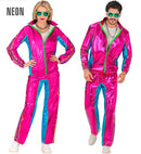 Pink Metallic Electronic Dance Music Party Fashion Tracksuit  Jacket, Pants 