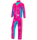 Pink Metallic Electronic Dance Music Party Fashion Tracksuit  Jacket, Pants 