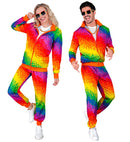 Pixel Rainbow Party Fashion Tracksuit  Jacket, Pants 