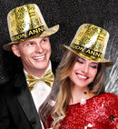 Gold Buon Anno Top Hat