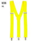 Neon Yellow Braces  Extra Long Up To 115-120 Cm 