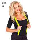 Neon Yellow Braces  Extra Long Up To 115-120 Cm 