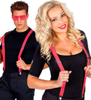 Neon Pink Braces  Extra Long Up To 115-120 Cm 