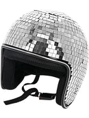 Disco Ball Helmet Silver with Strap 1