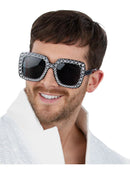 Disco Jewelled Specs Black Joke Glasses 1