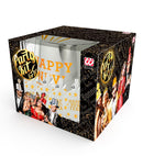 Silver Happy New Year Party Kit For 10 Persons  5 Top Hats, 5 Crowns, 5 Sounding Trumpets, 5 Sounding Blow-Outs, 1 Roll Of 10 Decorative Streamers 