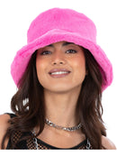 90s Pink Fur Bucket Hat 2