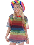 Rainbow Mesh Top Unisex Pride Shirt 3