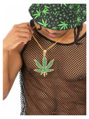 90s Hemp Bling Medallion Green Glitter Resin Diamante 1