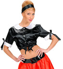 Satin Black Tie Top