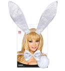 White  Bunny Dress-Up Set  Ears, Bow Tie, Tail 