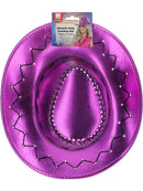 Metallic Pink Cowgirl Hat Cowboy Costume Accessory Adult 3