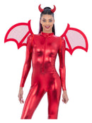 Red Mesh Devil Wings on Elastic 100x40cm 1