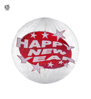 Red Holographic &  Happy New Year Honeycomb Paper Ball Ø 25 Cm