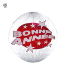 Red Holographic &  Bonne Année Honeycomb Paper Ball Ø 25 Cm
