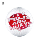 Red Holographic &  Feliz Año Nuevo Honeycomb Paper Ball Ø 25Cm