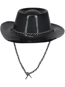 Black Cowboy Hat Adult Cowgirl Costume Accessory 4