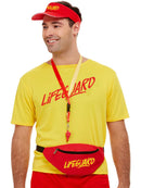 Lifeguard Accessory Kit Red Visor Bumbag Whistle Unisex Baywatch Style 1