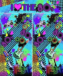 80s Backdrop Set 6ft 3pc Party Decoration 2