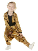 80s Hammertime Child Rapper Gold MC Hammer Costume Jacket Trousers and Top 3