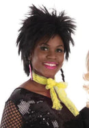 80s Neon Yellow Lace Scarf Costume Accessory 1
