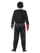 80s New Romantic Costume Adult Black Jacket with White Faux Shirt Trousers and Headband 3