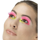 80s Party Eyelashes Adult Neonpink 1