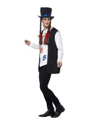 80s Pop Star Costume Adult Multi Coloured Top Waistcoat Hat 3