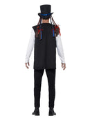 80s Pop Star Costume Adult Multi Coloured Top Waistcoat Hat 4