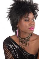 80s Rave Earrings Pink Lightning Bolts 1
