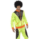 80s Retro Shell Suit Costume Adult Neon Green Trousers Jacket 1