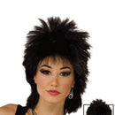 80s Rock Idol Black Wigs Unisex 1